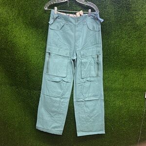 Easel Teal Cargo Pants